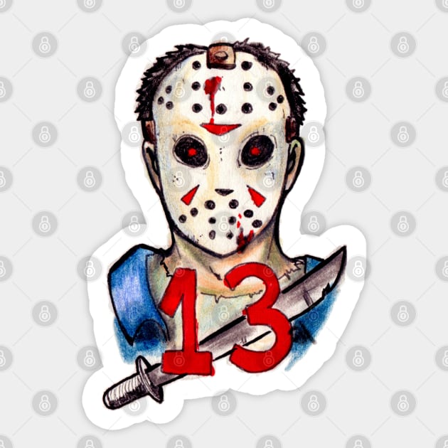 Friday, the 13th Sticker by shikicraig